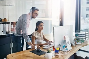 it team working in a modern office